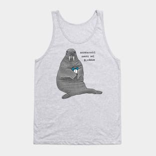 Sad Sleepy Walrus Tank Top